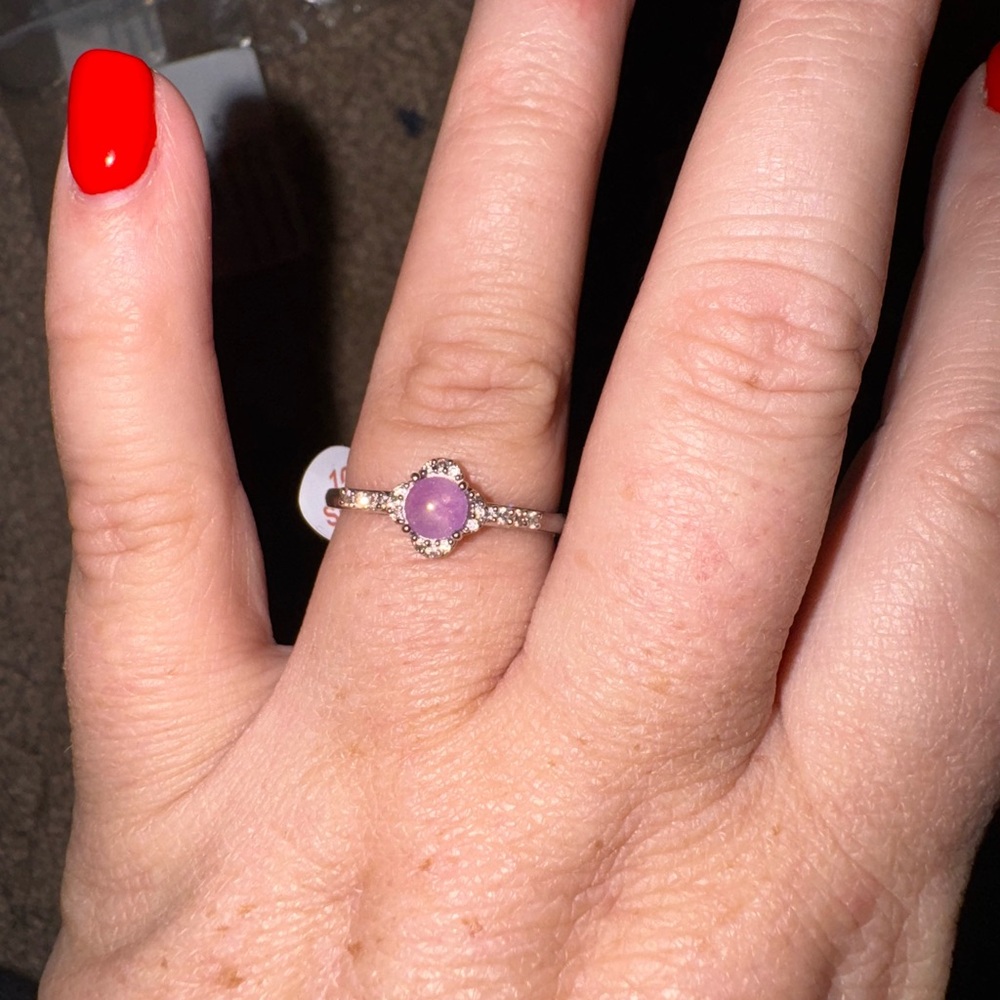 Chic Lavender Gemstone Silver Ring